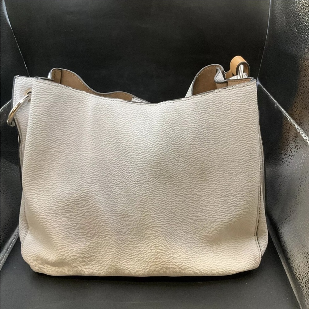 LONDON FOG Satchel Purse ‎ Strap Hand Gray/Tan Pebbled - Picture 2 of 14